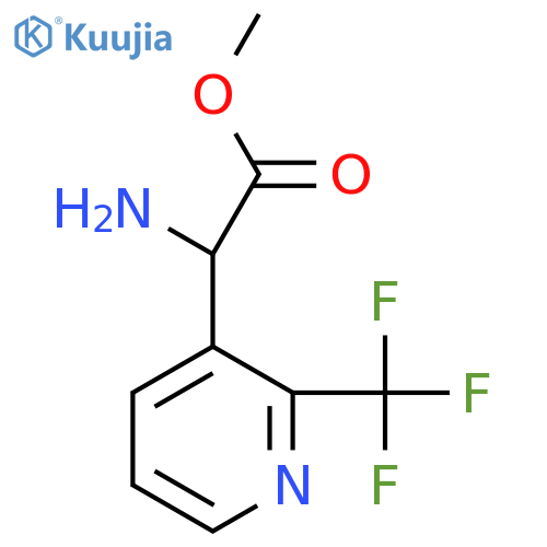 methyl 2-amino-2-2-(trifluoromethyl)pyridin-3-ylacetate structure