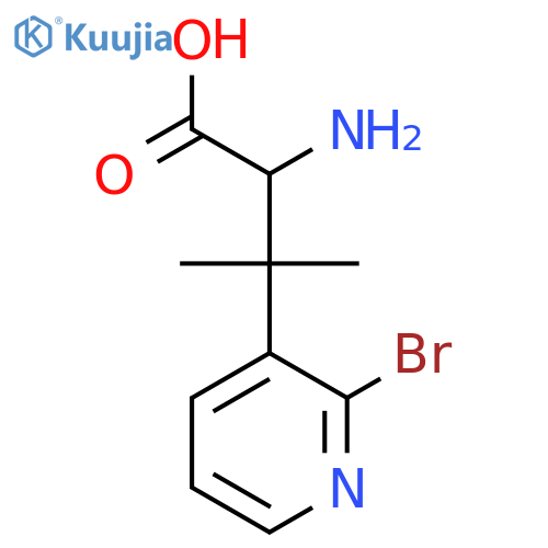 2-amino-3-(2-bromopyridin-3-yl)-3-methylbutanoic acid structure