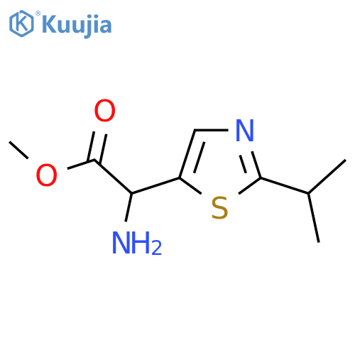 methyl 2-amino-2-2-(propan-2-yl)-1,3-thiazol-5-ylacetate structure