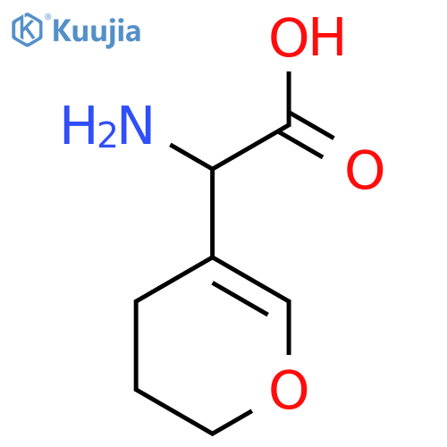 2-amino-2-(3,4-dihydro-2H-pyran-5-yl)acetic acid structure