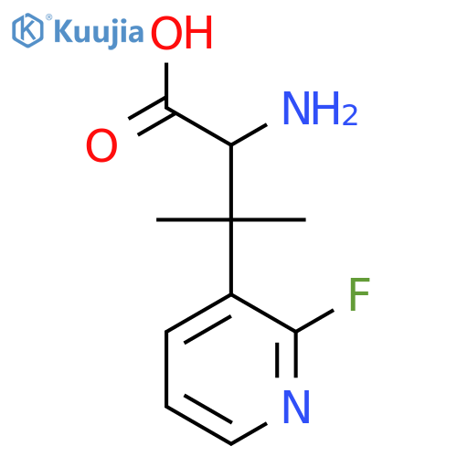 2-amino-3-(2-fluoropyridin-3-yl)-3-methylbutanoic acid structure