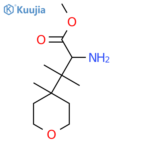 methyl 2-amino-3-methyl-3-(4-methyloxan-4-yl)butanoate structure