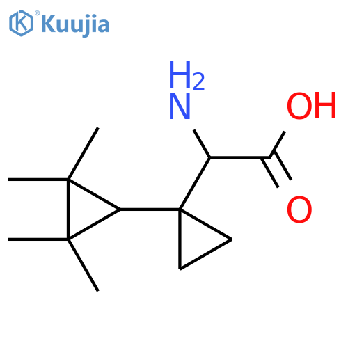 2-amino-2-1-(2,2,3,3-tetramethylcyclopropyl)cyclopropylacetic acid structure