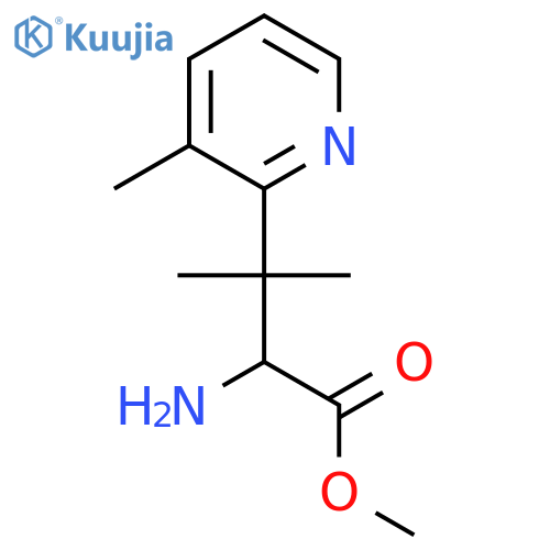 Methyl 2-amino-3-methyl-3-(3-methylpyridin-2-yl)butanoate structure