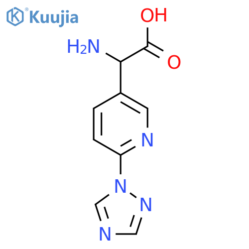 2-amino-2-6-(1H-1,2,4-triazol-1-yl)pyridin-3-ylacetic acid structure