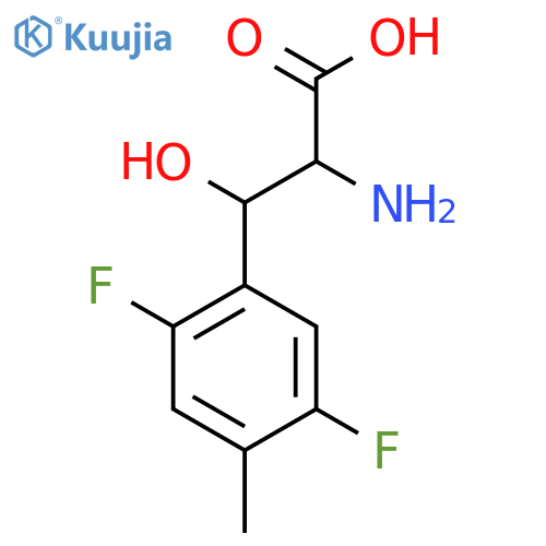 2-amino-3-(2,5-difluoro-4-methylphenyl)-3-hydroxypropanoic acid structure