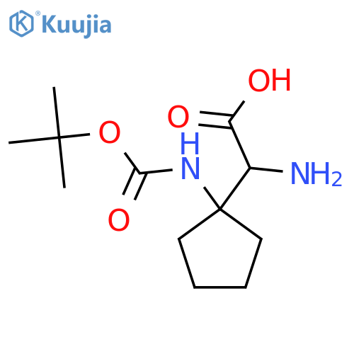 2-amino-2-(1-{(tert-butoxy)carbonylamino}cyclopentyl)acetic acid structure