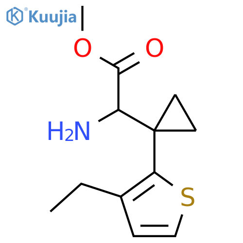 methyl 2-amino-2-1-(3-ethylthiophen-2-yl)cyclopropylacetate structure