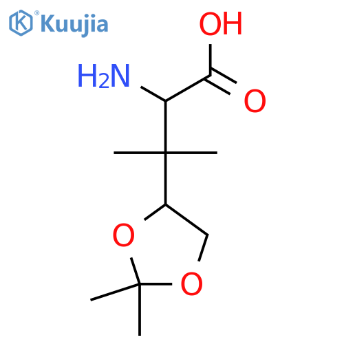 2-amino-3-(2,2-dimethyl-1,3-dioxolan-4-yl)-3-methylbutanoic acid structure