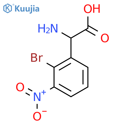 2-amino-2-(2-bromo-3-nitrophenyl)acetic acid structure