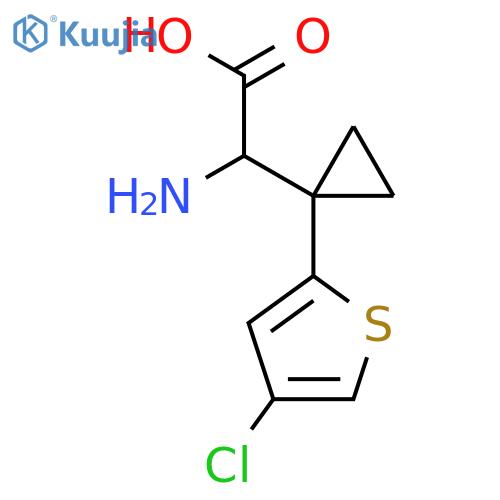 2-amino-2-1-(4-chlorothiophen-2-yl)cyclopropylacetic acid structure