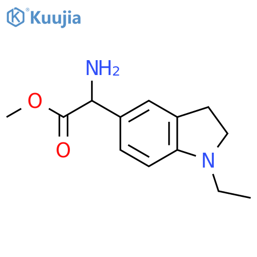 methyl 2-amino-2-(1-ethyl-2,3-dihydro-1H-indol-5-yl)acetate structure