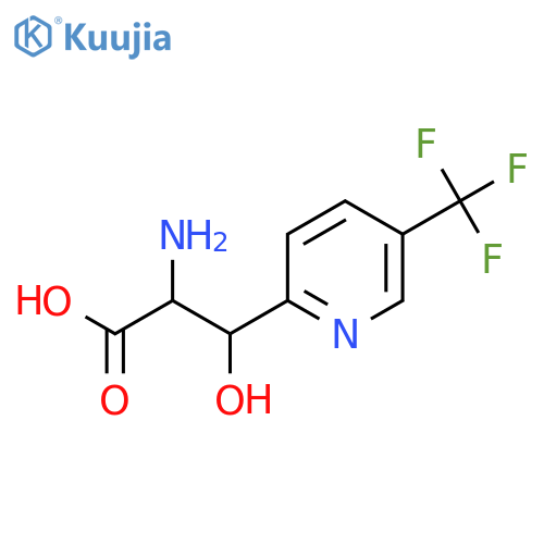 2-amino-3-hydroxy-3-5-(trifluoromethyl)pyridin-2-ylpropanoic acid structure