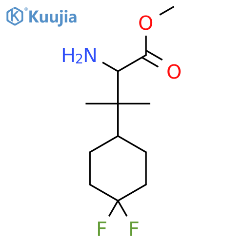 methyl 2-amino-3-(4,4-difluorocyclohexyl)-3-methylbutanoate structure