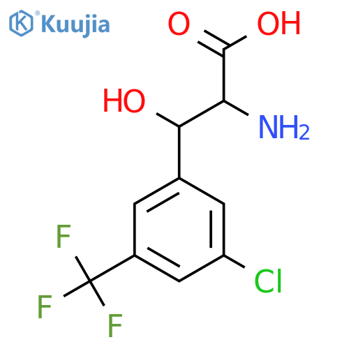 2-amino-3-3-chloro-5-(trifluoromethyl)phenyl-3-hydroxypropanoic acid structure