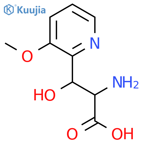 2-amino-3-hydroxy-3-(3-methoxypyridin-2-yl)propanoic acid structure
