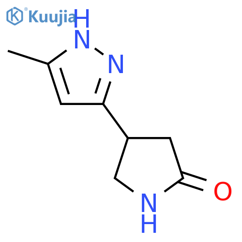 4-(5-methyl-1H-pyrazol-3-yl)pyrrolidin-2-one structure