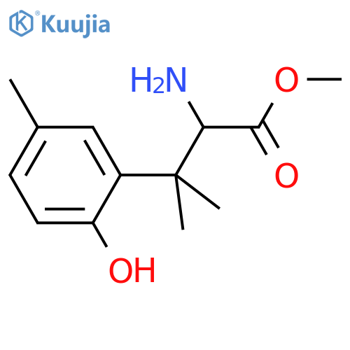 methyl 2-amino-3-(2-hydroxy-5-methylphenyl)-3-methylbutanoate structure
