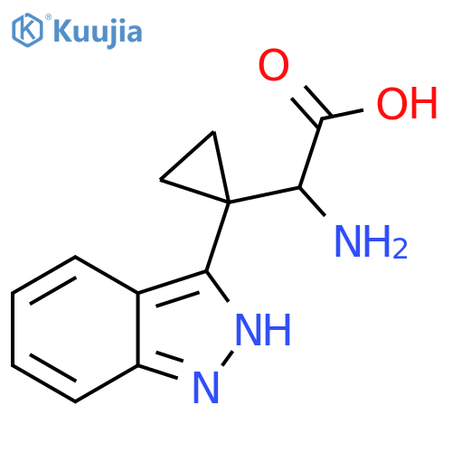 2-amino-2-1-(1H-indazol-3-yl)cyclopropylacetic acid structure