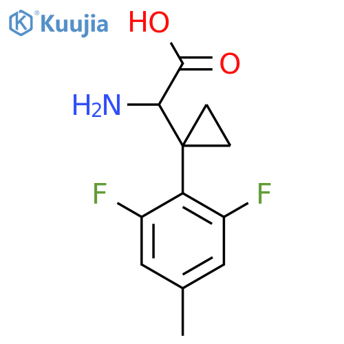 2-amino-2-1-(2,6-difluoro-4-methylphenyl)cyclopropylacetic acid structure
