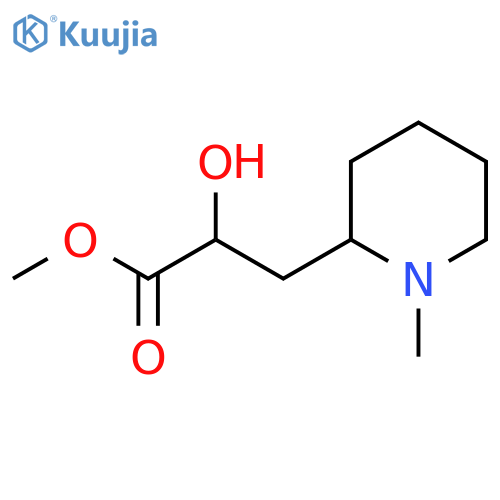 methyl 2-hydroxy-3-(1-methylpiperidin-2-yl)propanoate structure