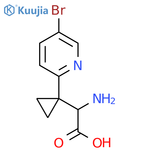 2-amino-2-1-(5-bromopyridin-2-yl)cyclopropylacetic acid structure