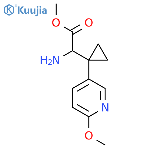methyl 2-amino-2-1-(6-methoxypyridin-3-yl)cyclopropylacetate structure