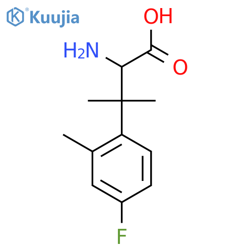 2-amino-3-(4-fluoro-2-methylphenyl)-3-methylbutanoic acid structure