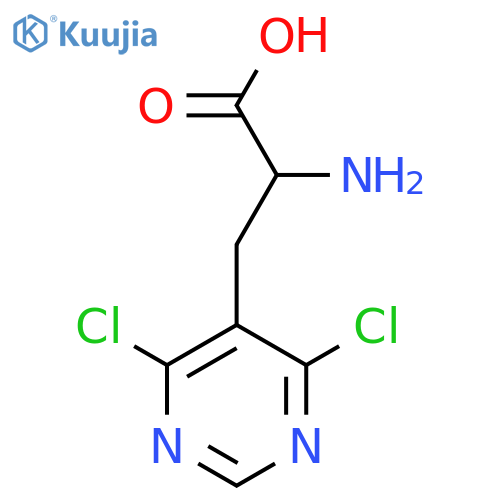 2-amino-3-(4,6-dichloropyrimidin-5-yl)propanoic acid structure