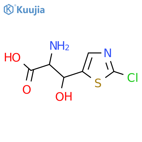 2-amino-3-(2-chloro-1,3-thiazol-5-yl)-3-hydroxypropanoic acid structure