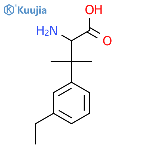 2-amino-3-(3-ethylphenyl)-3-methylbutanoic acid structure