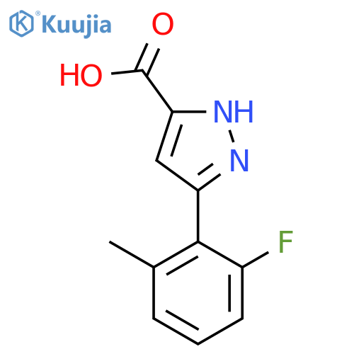 5-(2-fluoro-6-methylphenyl)-1H-pyrazole-3-carboxylic acid structure