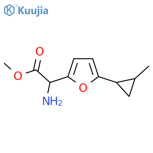 methyl 2-amino-2-5-(2-methylcyclopropyl)furan-2-ylacetate structure