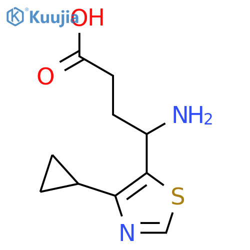 4-amino-4-(4-cyclopropyl-1,3-thiazol-5-yl)butanoic acid structure