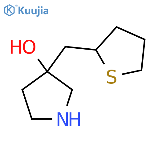 3-(thiolan-2-yl)methylpyrrolidin-3-ol structure