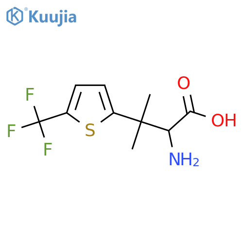 2-amino-3-methyl-3-5-(trifluoromethyl)thiophen-2-ylbutanoic acid structure