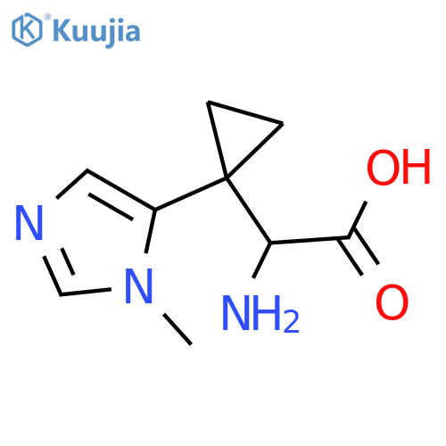 2-amino-2-1-(1-methyl-1H-imidazol-5-yl)cyclopropylacetic acid structure