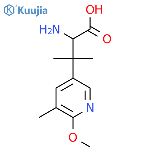 2-amino-3-(6-methoxy-5-methylpyridin-3-yl)-3-methylbutanoic acid structure