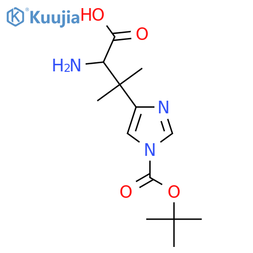 2-amino-3-{1-(tert-butoxy)carbonyl-1H-imidazol-4-yl}-3-methylbutanoic acid structure
