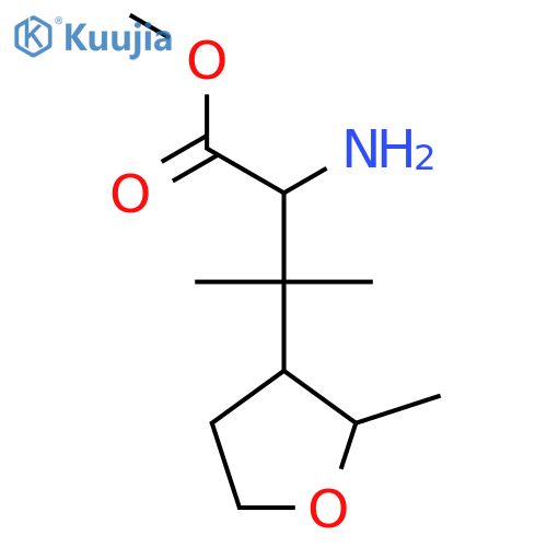 methyl 2-amino-3-methyl-3-(2-methyloxolan-3-yl)butanoate structure