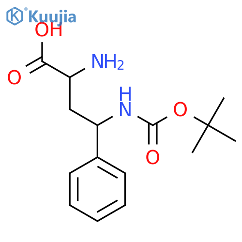 2-amino-4-{(tert-butoxy)carbonylamino}-4-phenylbutanoic acid structure