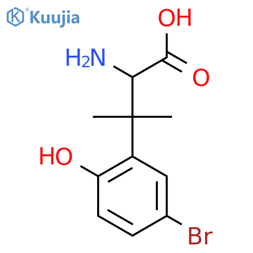 2-amino-3-(5-bromo-2-hydroxyphenyl)-3-methylbutanoic acid structure