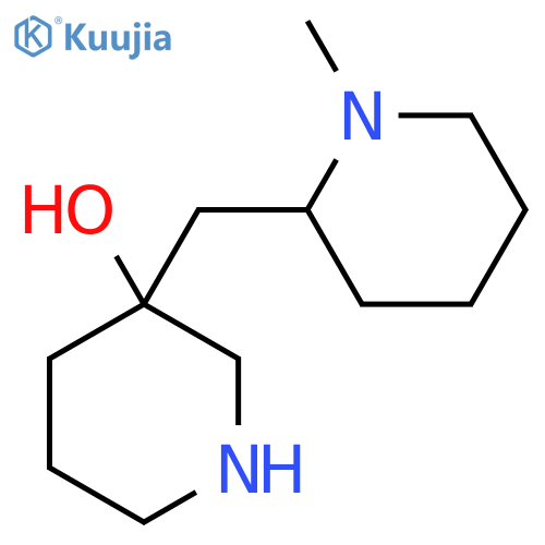 3-(1-methylpiperidin-2-yl)methylpiperidin-3-ol structure