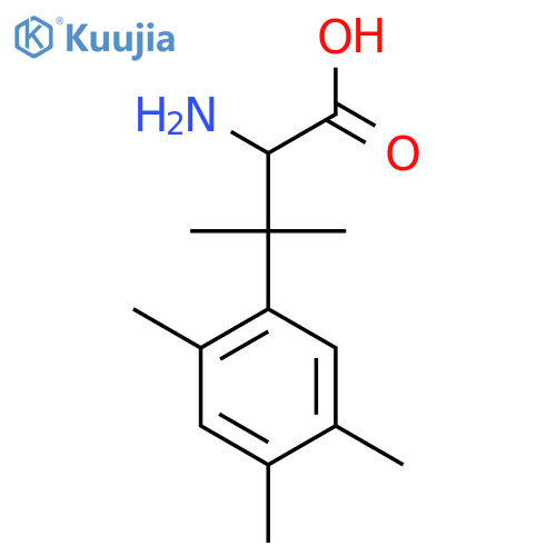 2-amino-3-methyl-3-(2,4,5-trimethylphenyl)butanoic acid structure