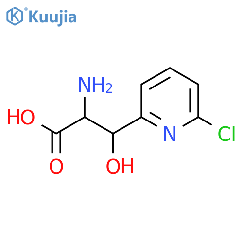 2-amino-3-(6-chloropyridin-2-yl)-3-hydroxypropanoic acid structure