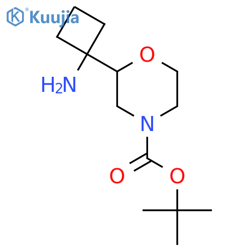 tert-butyl 2-(1-aminocyclobutyl)morpholine-4-carboxylate structure