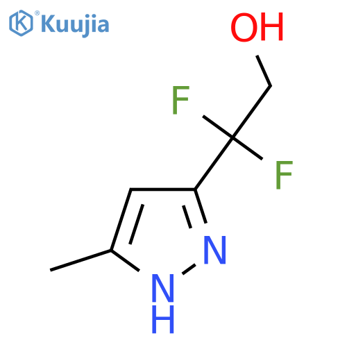 2,2-difluoro-2-(5-methyl-1H-pyrazol-3-yl)ethan-1-ol structure