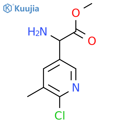 methyl 2-amino-2-(6-chloro-5-methylpyridin-3-yl)acetate structure