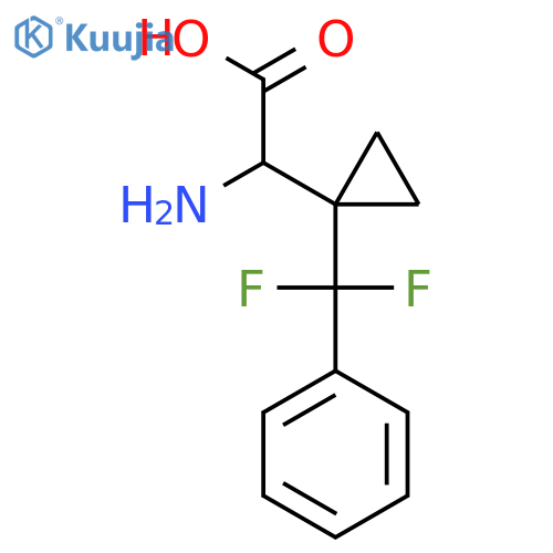 2-amino-2-{1-difluoro(phenyl)methylcyclopropyl}acetic acid structure