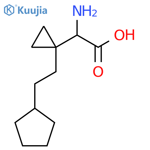 2-amino-2-1-(2-cyclopentylethyl)cyclopropylacetic acid structure